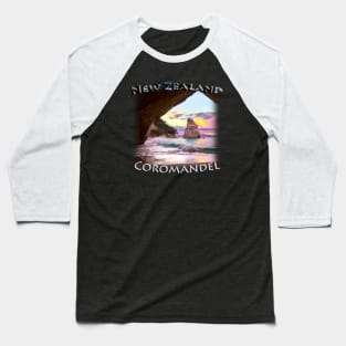 New Zealand - Coromandel Coast Baseball T-Shirt